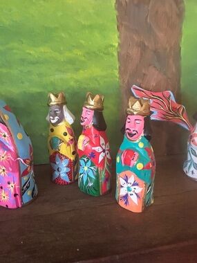 Signed 13pc Rodrigo Melchor Ojeda Oaxacan Nativity Set Vintage Masterpiece